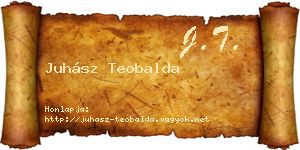 Juhász Teobalda névjegykártya